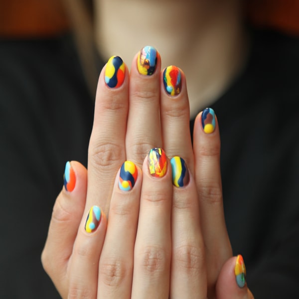 Nail art close-up